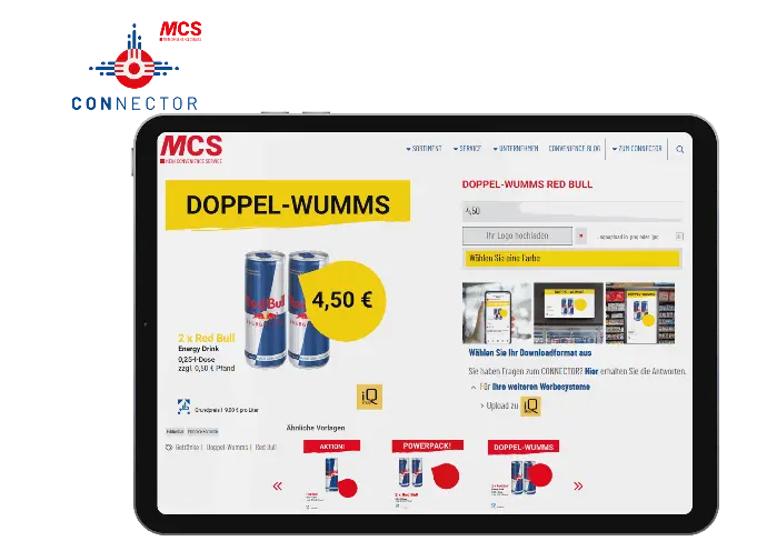MCS Connector in der Shop-IQ Web-App.