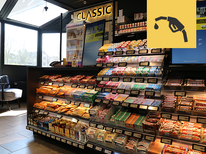 Digitale Preisschilder in Tankstellen von Shop-IQ.