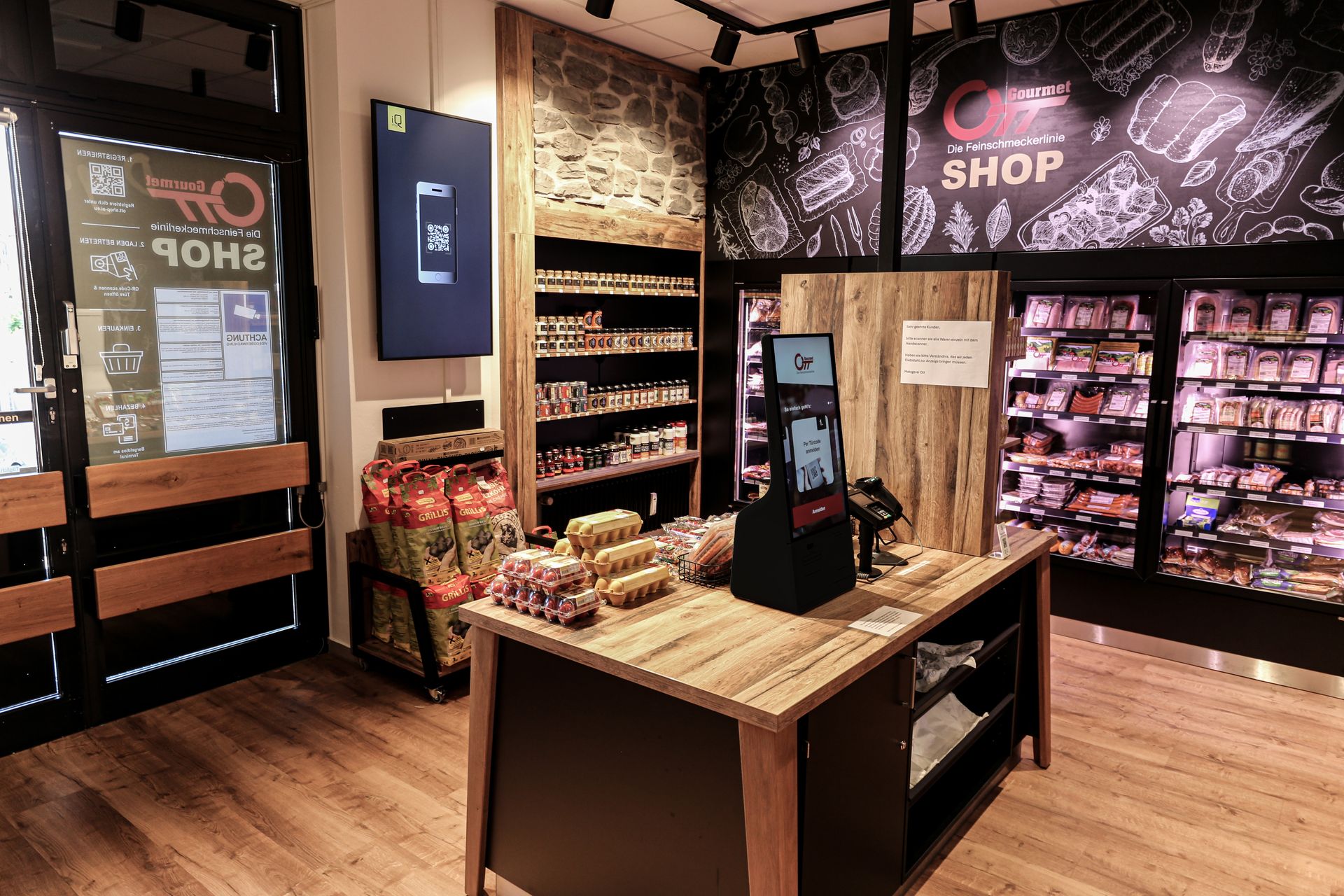 Innovatives Zahlungsterminal im Smartstore.