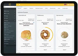 Laufende Prozesse in der Bäckerei mit Shop-IQ immer genau definiert.