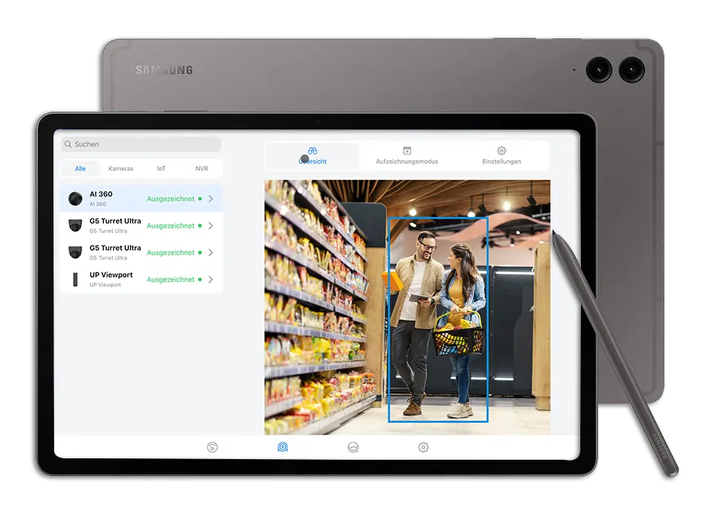 Videoüberwachung immer von überall aus auf dem Tablet im Blick.